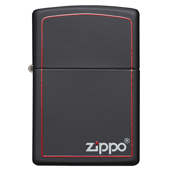 ZIPPO CLASSIC BLACK AND RED LIGHTER