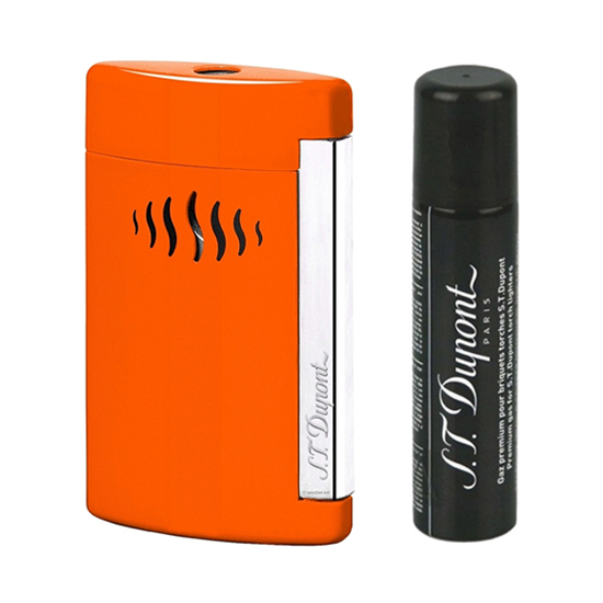 S.T. DUPONT CORAL ORANGE MINIJET-2 LIGHTER WITH GAS REFILL