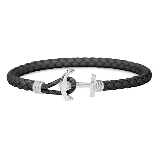 PAUL HEWITT ANCHOR BRACELET BOUNDED LEATHER STRAP 17cm PHPHLLSBS