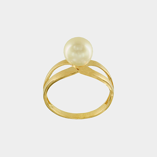 RING GOLD 18KT WITH FRESHWATER PEARL
