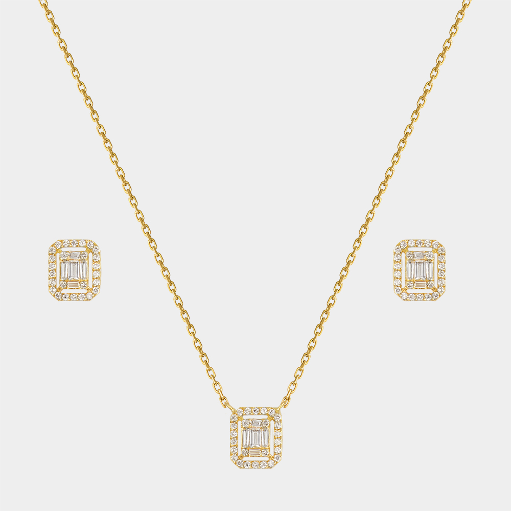 DIAMOND HALF SET GOLD 18KT