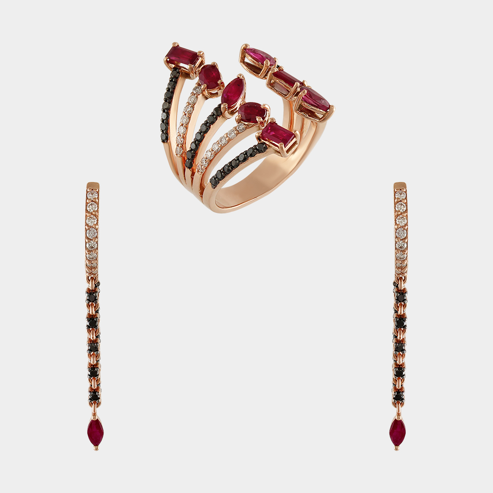 DIAMOND HALF SET GOLD 18KT