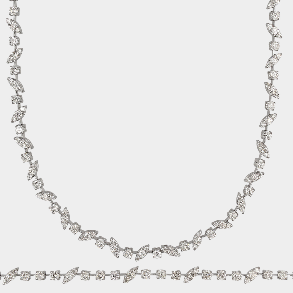 DIAMOND HALF SET GOLD 18KT