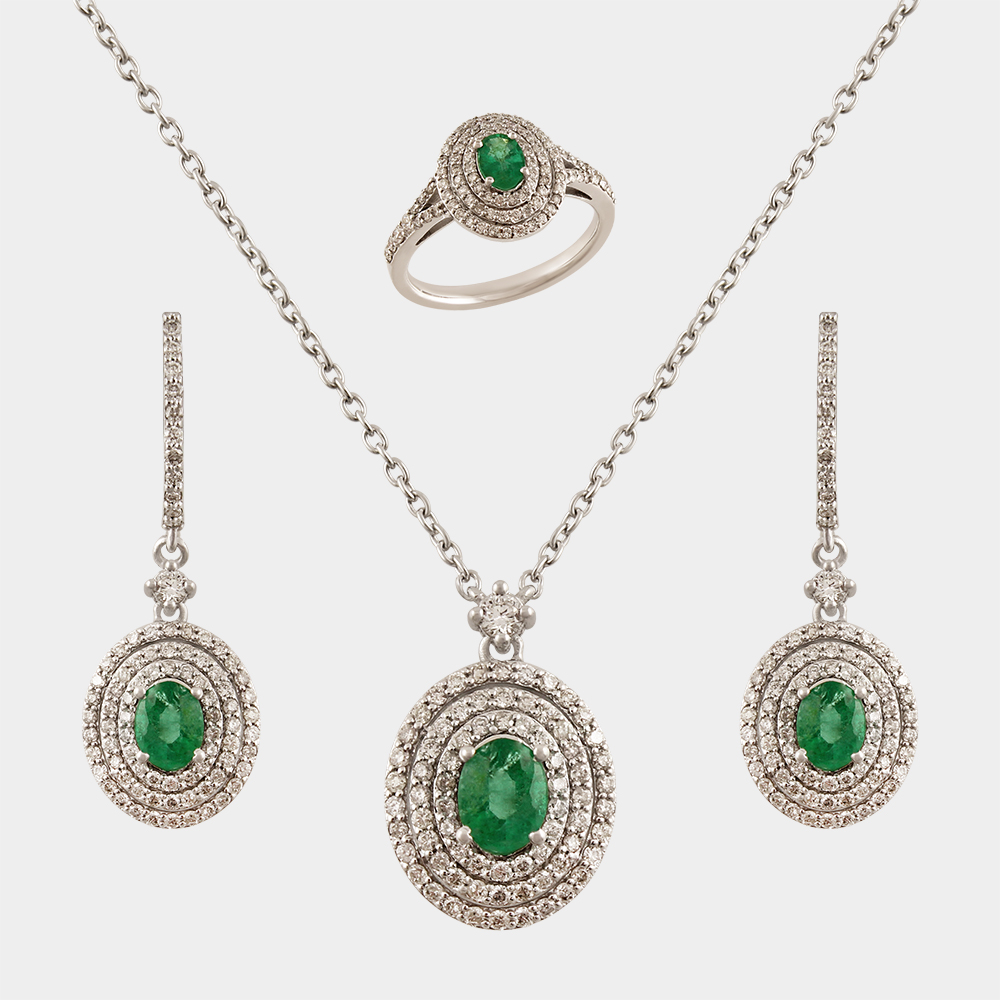 DIAMOND HALF SET GOLD 18KT