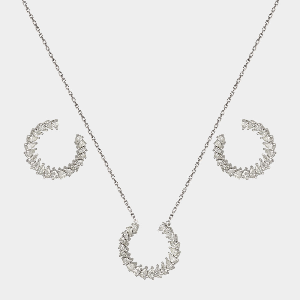DIAMOND HALF SET GOLD 18KT