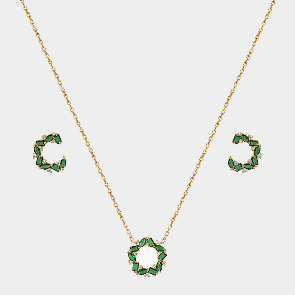 DIAMOND HALF SET GOLD 18KT