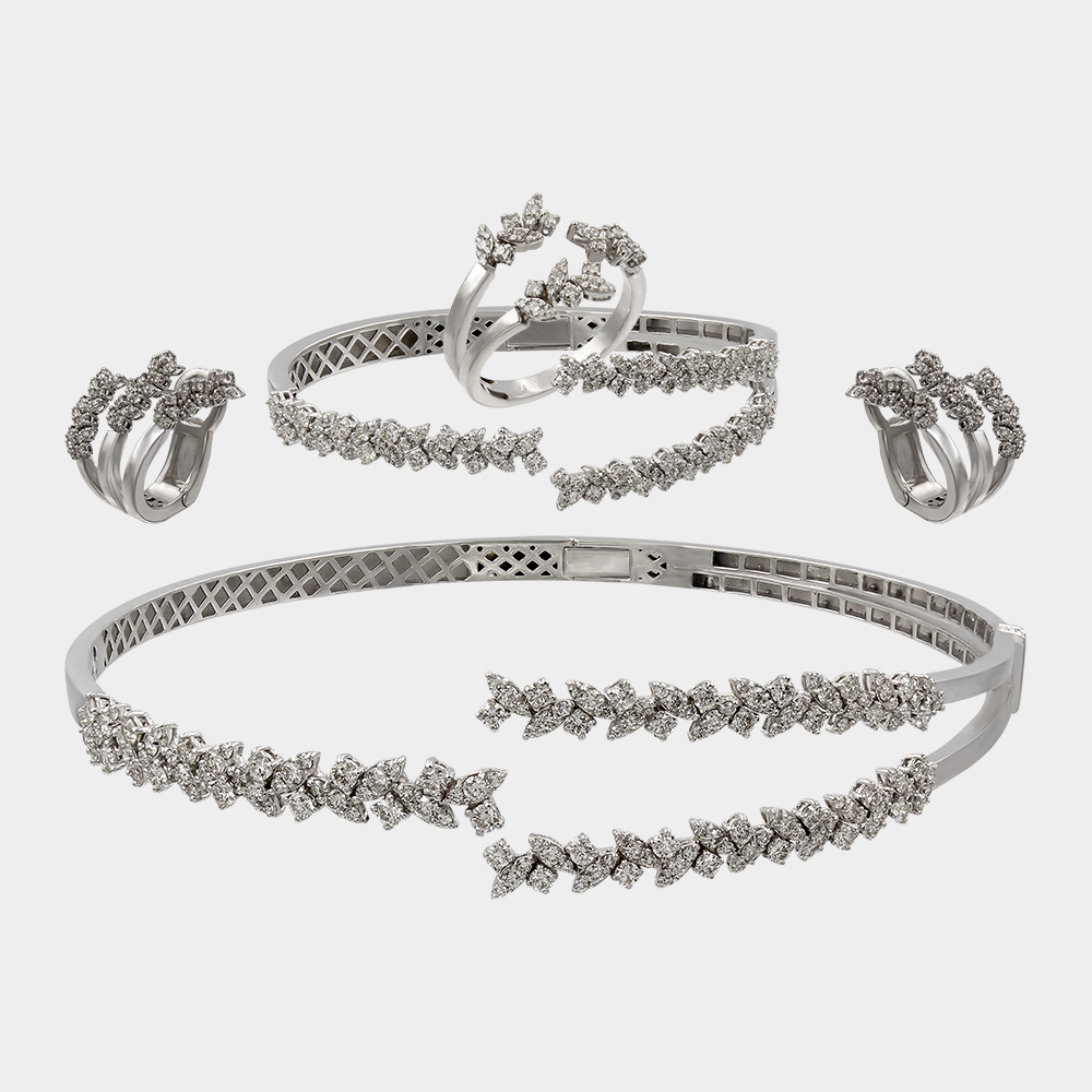 DIAMOND HALF SET GOLD 18KT