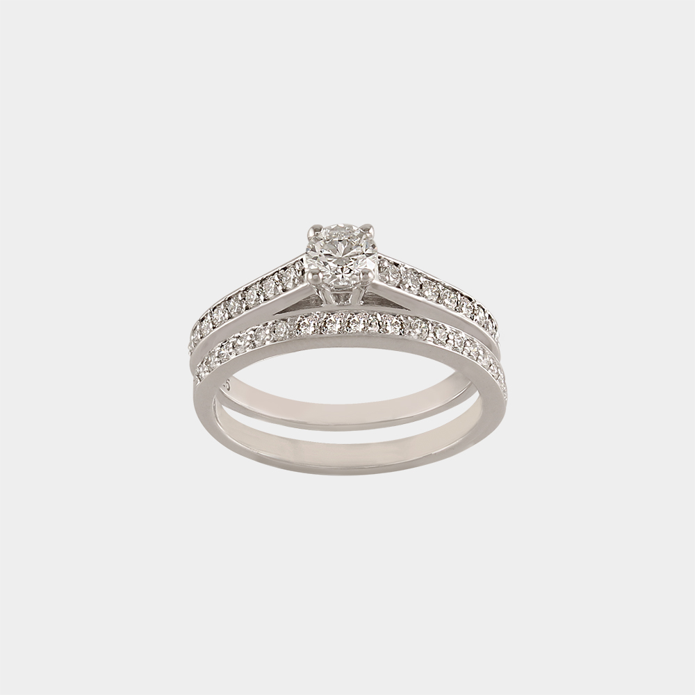 DIAMOND TWIN SOLITAIRE GOLD 18KT