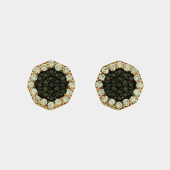 DIAMOND STUD EARRINGS GOLD 18KTOCTAGONI COLLECTION 