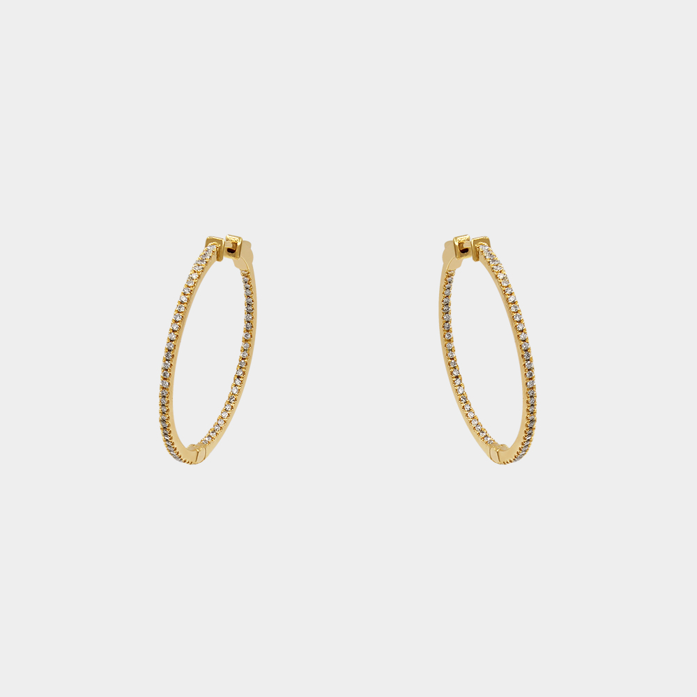 DIAMOND EARRINGS GOLD 18KT